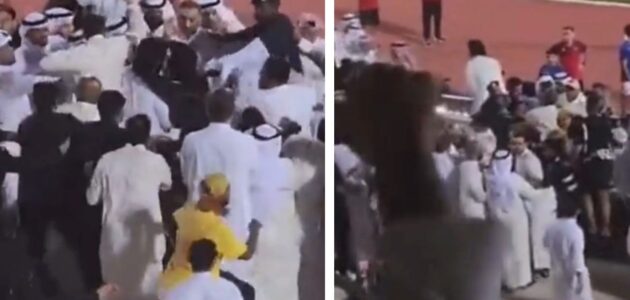 اشتباك بالأيدي بين إداريين القادسية والكويت في مباراة الدوري الكويتي