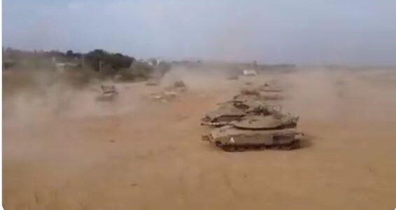 جيش الإحتلال الإسرائيلي ينشر مشاهد من دخول غزة