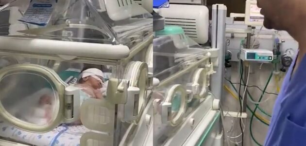 ولادة طفل في غزة والام تموت فيديو