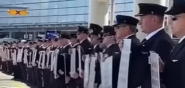 شاهد كشف حقيقة فيديو لطيارين كنديين تضامنوا مع مصري مطرود بسبب دعمه لفلسطين