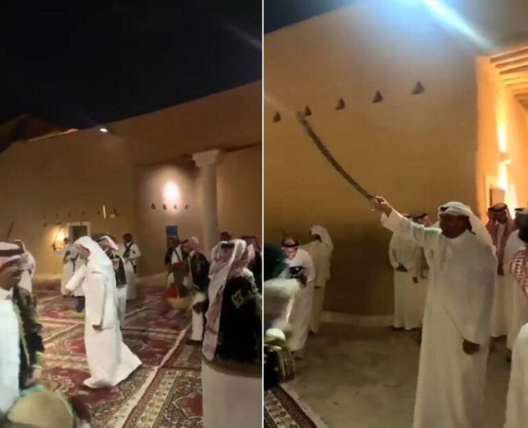 شاهد وزير الدفاع الكويتي يؤدي العرضة في الدرعية
