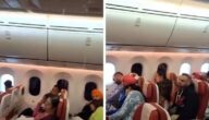 أثناء تحليقها في الهواء.. شاهد تسرب المياه من سقف طائرة هندية على الركاب
