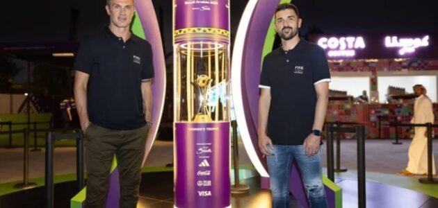أسطورتا فيفا فيا ومالديني في جدة لتعزيز الترويج لبطولة كأس العالم للأندية