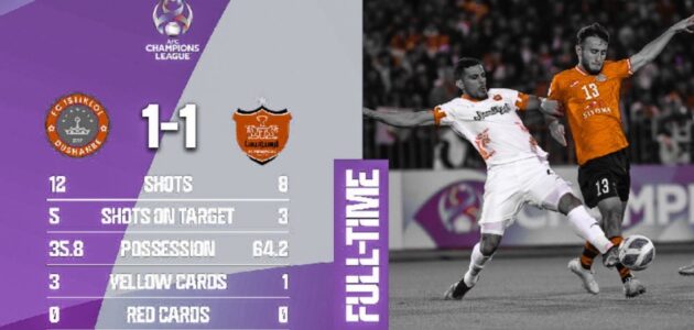 استقلال دوشنبه ضد برسبوليس أنتها بالتعادل 1-1 إليك ملخص المباراة
