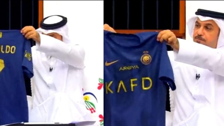 رونالدو يهدي قميصه لمذيع برنامج المجلس