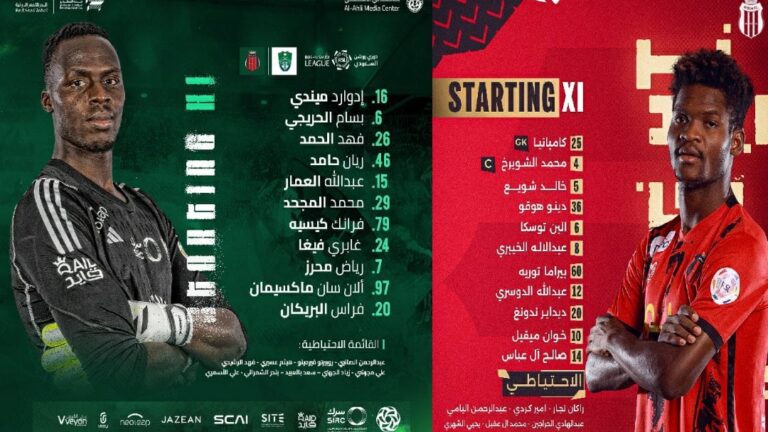 رياض محرز وفراس البريكان في قائمة صفوف الأهلي الأساسية: تشكيلات الفِرَق: الأهلي السعودي – نادى الرياض الجولة الـ12 دوري روشن السعودي