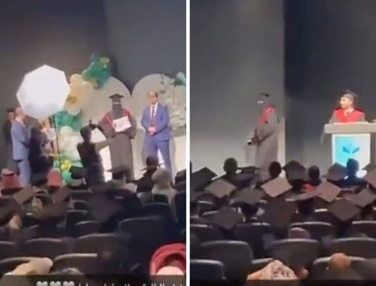 شاهد شاب يثير التفاعل بردة فعله لحظة حصول والدته على شهادة الدكتوراه