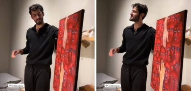 شاهد شاب يوثق ردة فعل والده بعدما عرض عليه لوحة رسمها