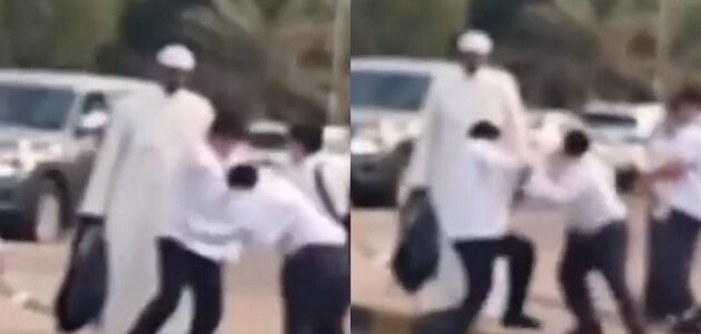 شاهد كويتي يترك أبنه يتشاجر مع طالب دون التدخل ويثير جدلاً واسعًا