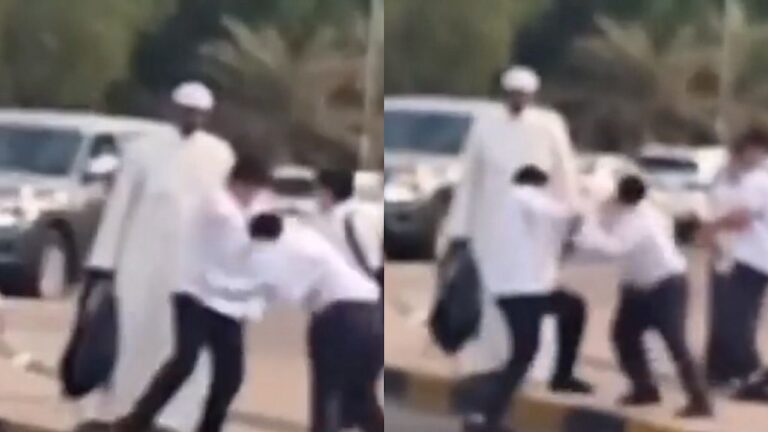 شاهد كويتي يترك أبنه يتشاجر مع طالب دون التدخل ويثير جدلاً واسعًا