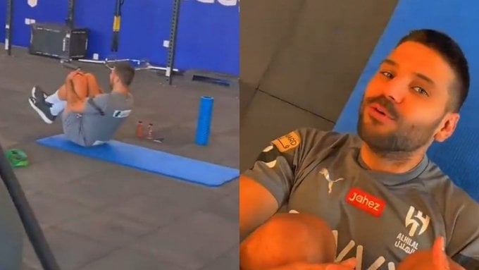 فيديو.. البليهي مازح ميتروفيتش قبل مواجهة الحزم