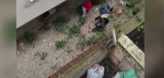 فيديو.. امرأة تركية ترمي زوجها من الطابق الثاني بسبب اتهامه بالخيانة الزوجية
