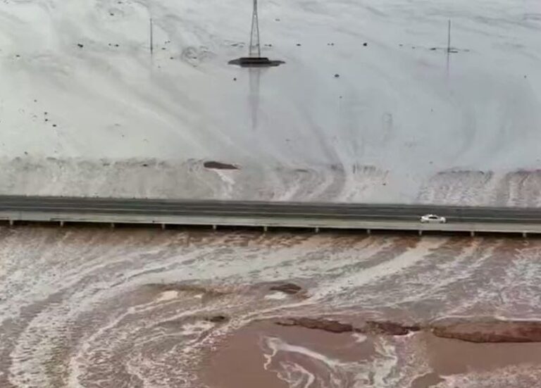 فيديو.. وادي الرمة يجري بكامل طاقته بعد هطول الأمطار الغزيرة في مشهد بديع