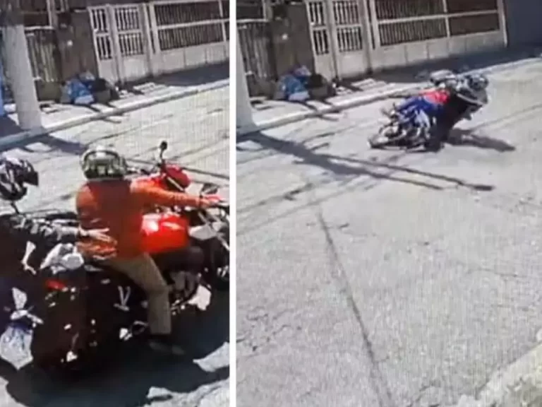 لص سرق دراجة نارية من رجل مُسِنّ.. شاهد كيف تلقى عقابًا غير متوقع بعدها بثوانٍ