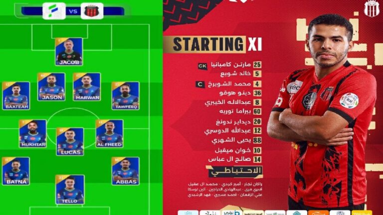 مراد باتنا أساسياً في صفوف الفتحاوي: تشكيلات الفِرَق: نادى الرياض – نادى الفتح لمباراة الجولة الـ13 من دوري روشن السعودي
