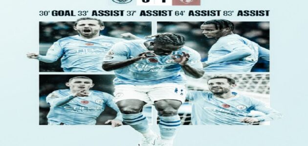 ملخص مباراة مانشستر سيتي وبورنموث والتي أنتهت بنتيجة 6-1 خسارة فادحة…