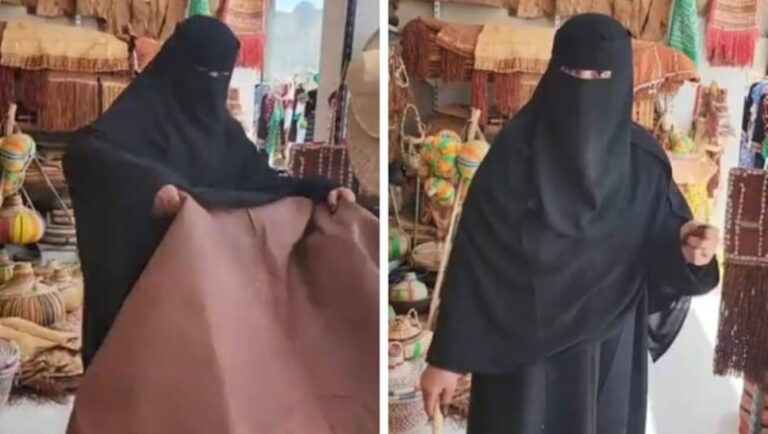 مواطنة تكشف قصة احتفاظها بجلد مدبوغ عمره 150 عاما في جازان