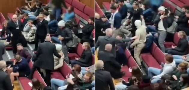 هددها بتنفيذ عملية مشابهة لـ طوفان الأقصى.. شاهد طالب مسلم في إيرلندا يتشاجر مع طالبة يهودية ويصرخ الله أكبر