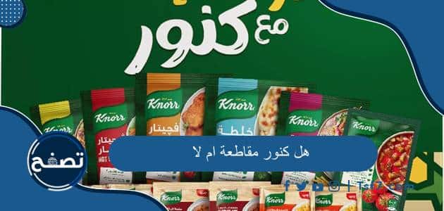 هل كنور مقاطعة ام لا وما هي أهم منتجات شركة كنور
