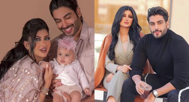 يلعبان بانسجام كبير.. شاهد ملكه كابلي تظهر رفقة طليقها أحمد سالم وطفلتهما