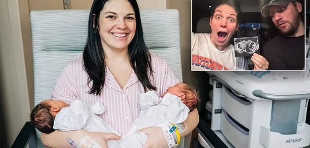 أم مزدوجة الرحم تضع توأمها في يومين متتاليين