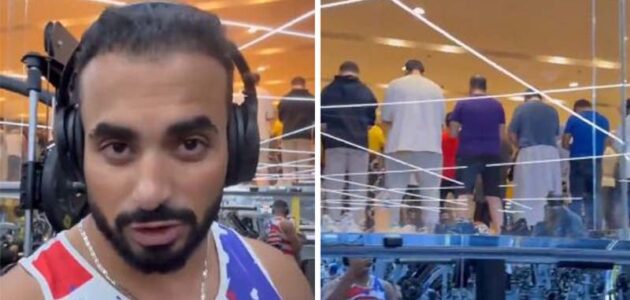 شاب مصري يوثق مشهداً مؤثراً لصلاة مجموعة من الشباب في صالة رياضية في السعودية