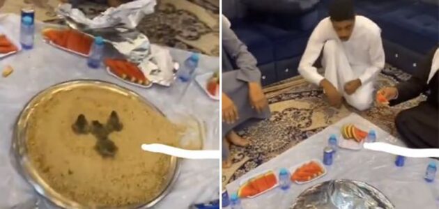 شاب يقدم لضيوفه كبسة ضفادع على العشاء.. شاهد ردة فعلهم