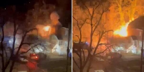 شاهد رجل يفجر منزله في ولاية فيرجينيا الأمريكية قبل وصول الشرطة لسبب غامض