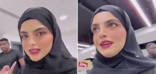 شاهد سارة الودعاني تظهر داخل أحد المولات وهي محاطة بعدد من البودي جارد