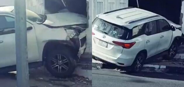 شاهد فتاة تقتحم أحد المحالات بسيارتها بشكل مروّع