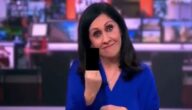 شاهد.. مذيعة قناة BBC تعتذر بعد حركة غير لائقة على الهواء