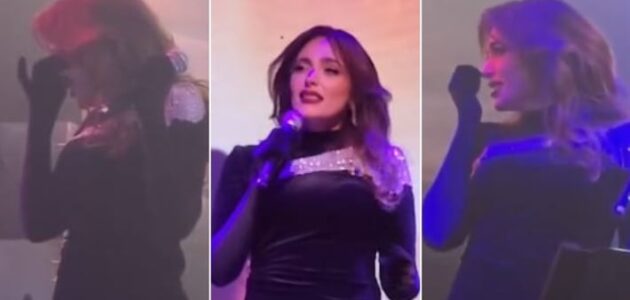 شاهد مطربة لبنانية شهيرة تبكي على المسرح وتعلن طلاقها رسميا