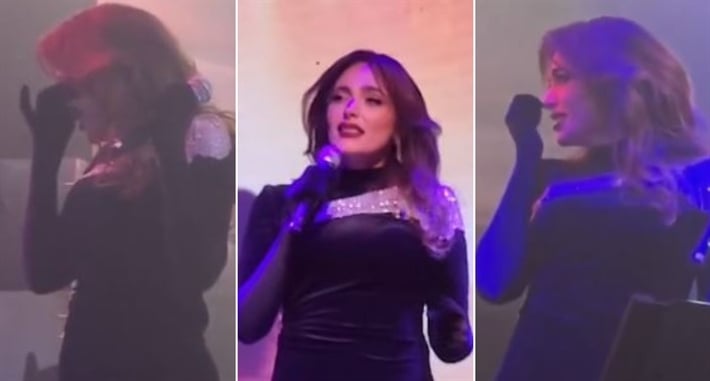 شاهد مطربة لبنانية شهيرة تبكي على المسرح وتعلن طلاقها رسميا