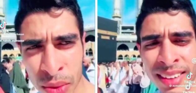 شاهد معتمر مصري يغني لأم كلثوم أمام الكعبة ويثير الجدل