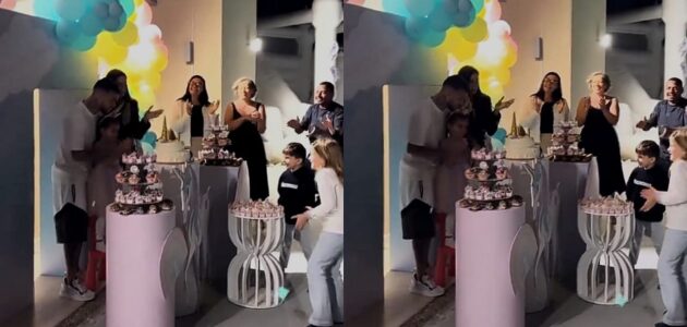 شاهد ميشيل يحتفل مع ابنته بيوم ميلادها وسط أجواء عائلية