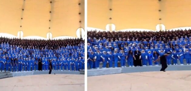 طلاب جامعة في بغداد يتخرجون على طريقة رونالدو