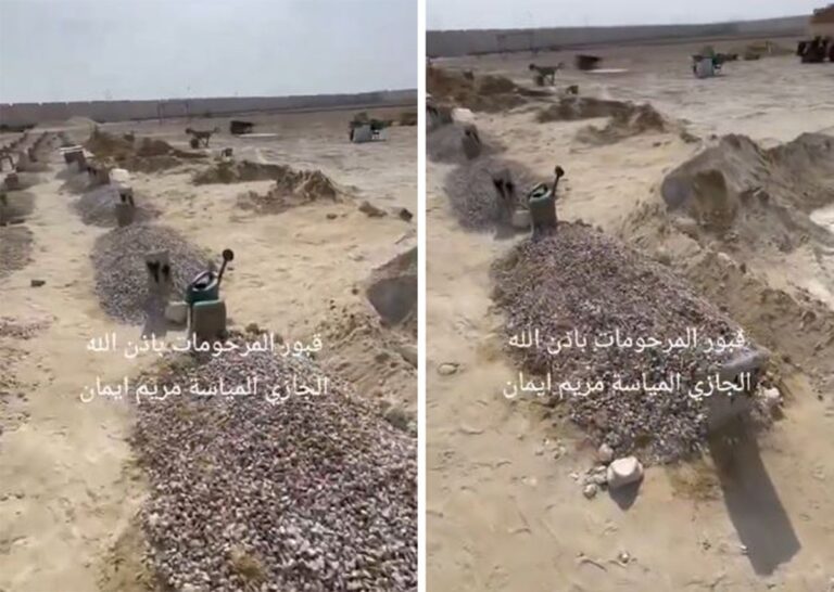 والد طالبة الجبيل يبكيها وصديقاتها بعبارات مؤثرة أمام القبر