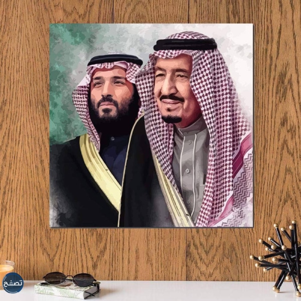 صور ملونة للملك سلمان ومحمد بن سلمان