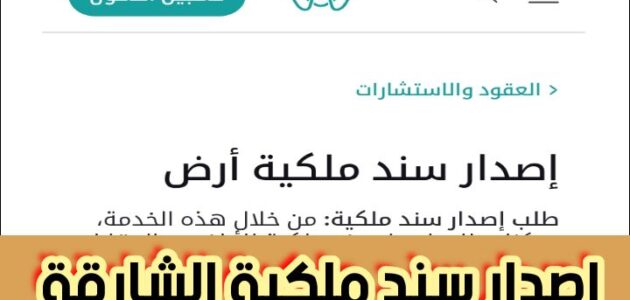 إصدار سند ملكية الشارقة عبر منصة تم من الجوال 2024