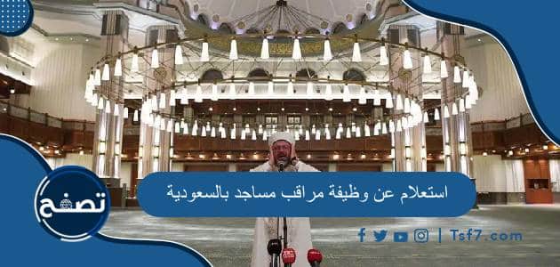 استعلام عن وظيفة مراقب مساجد بالسعودية وشروط التقديم