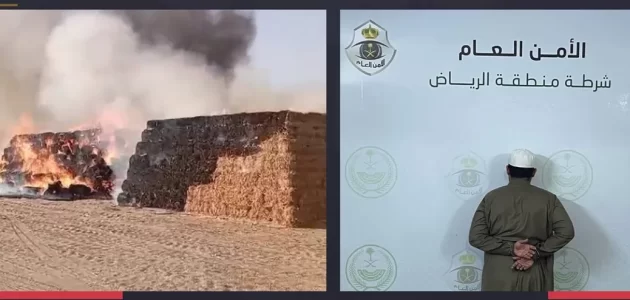 القبض على شخص أضرم النيران في أعلاف ومعدة زراعية.. والكشف عن جنسيته