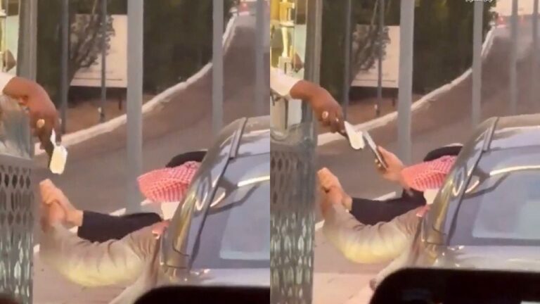 امرأة تتهاوش مع زوجها داخل السيارة لدفع الحساب بدلاً عنه