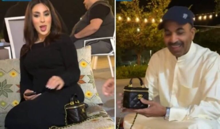 شاهد طارق العلي يثير ضحك الحضور بتعليقه على حجم حقيبة فتاة تجلس بجانبه
