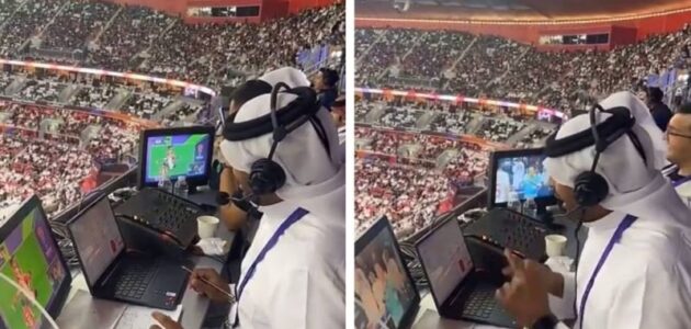 شاهد طريقة تعليق خالد الحدي الطريفة على مباراة قطر وطاجيكستان تثير التفاعل