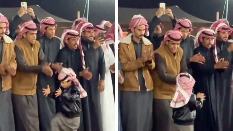 شاهد طفل يحصد إعجاباً واسعاً لإجادته فن الرفيحي