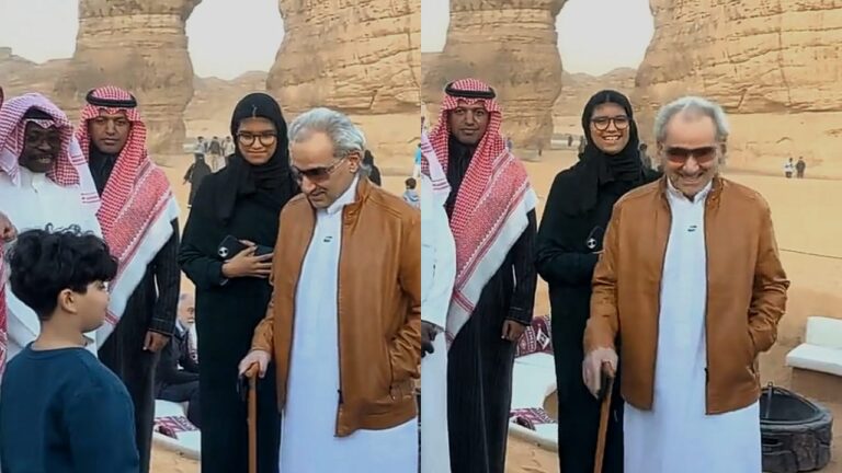 شاهد طفل يدخل في تحدي مع الأمير الوليد بن طلال