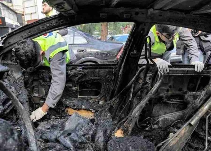 شاهد.. عملية إغتيال إسرائيلية تستهدف قياديين في حركة حماس جنوب لبنان