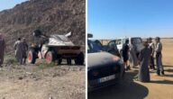 شاهد ماذا فعل مواطنين مع متسابق في رالي داكار بعد تعطل سيارته أعلى وادي في ينبع