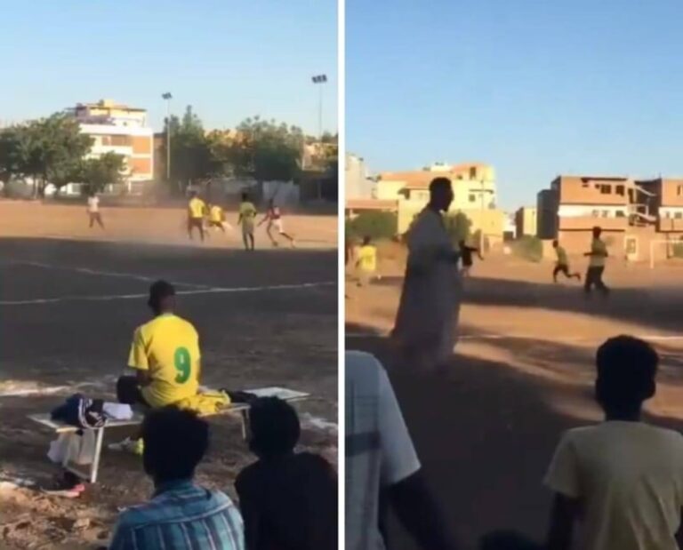 فيديو لا يصدق.. مباراة حامية تحت دوي المدافع وطلقات الرصاص في الخرطوم