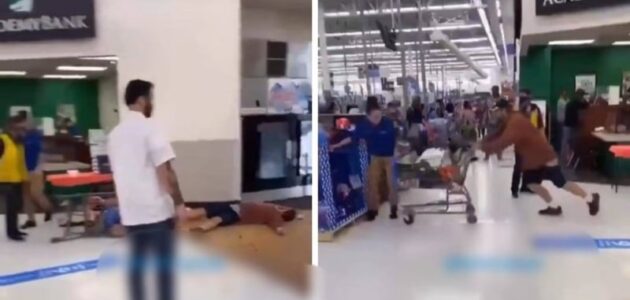 زبون يعتدي على موظفة ويضربها بعربة تسوق داخل متجر في أمريكا.. شاهد ردة فعل الأخيرة